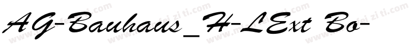 AG-Bauhaus_H-LExt Bo字体转换